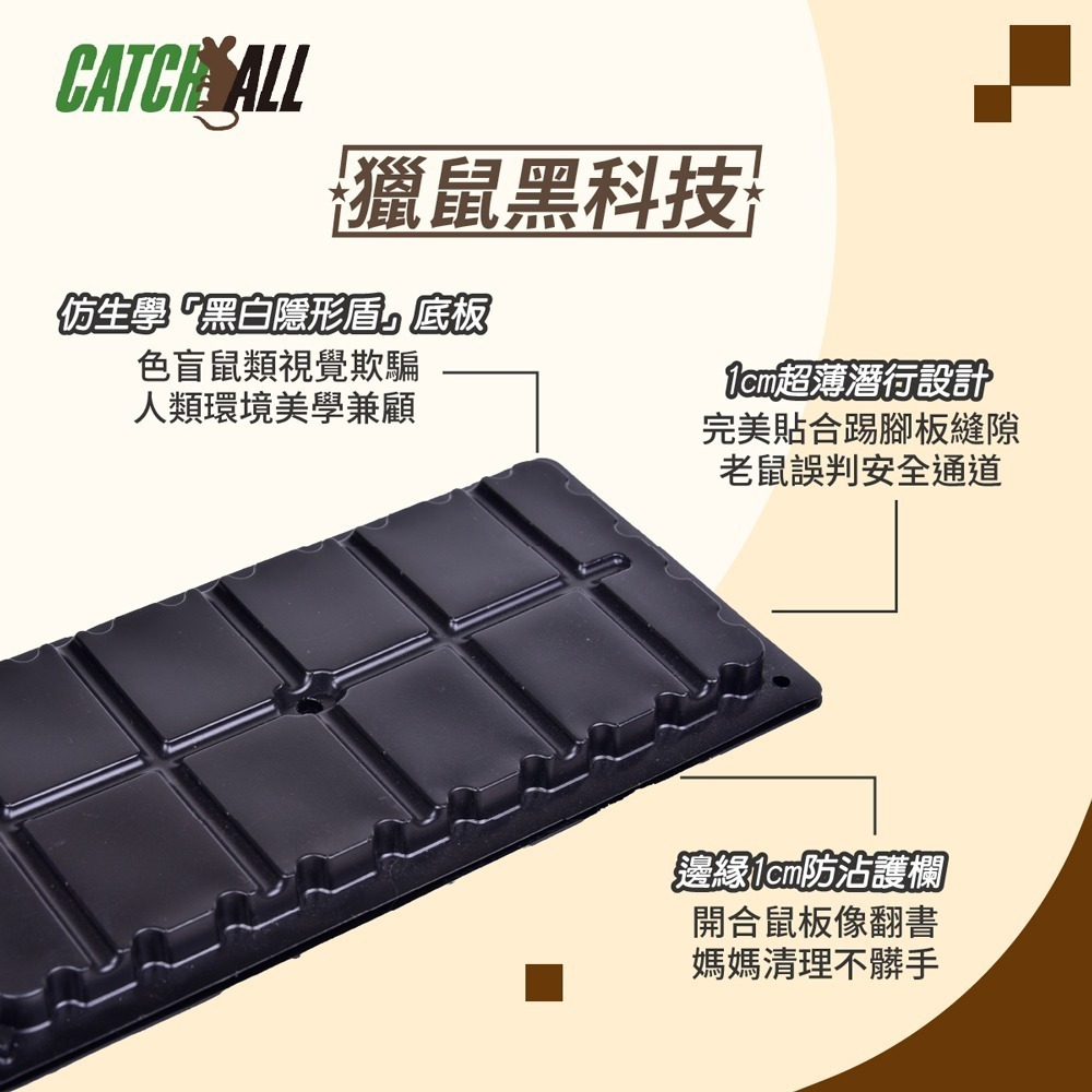 CATCH ALL 捕快 黏鼠板 除鼠公司專用 塑膠 黏鼠板 （1組2片）x 5組 行銷全球 捕鼠病媒防治專家-細節圖2