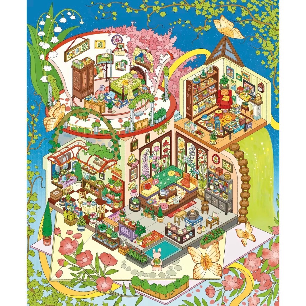造景貼紙*橙子莉莉 （藍夢蝶居.少女妙妙屋.柔軟王國的住客.綠野小屋）-細節圖5