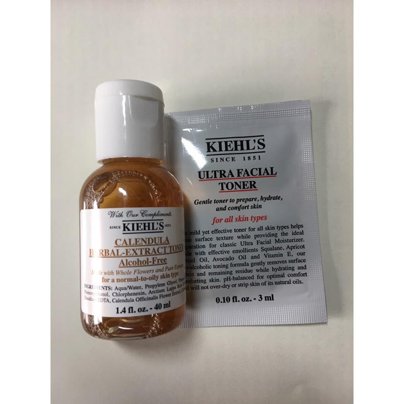 契爾氏KIEHL＇S金盞花植物精華化妝水40ml效期022024贈冰河保濕機能水3ml跟冰河醣蛋白保濕霜3ml-細節圖2