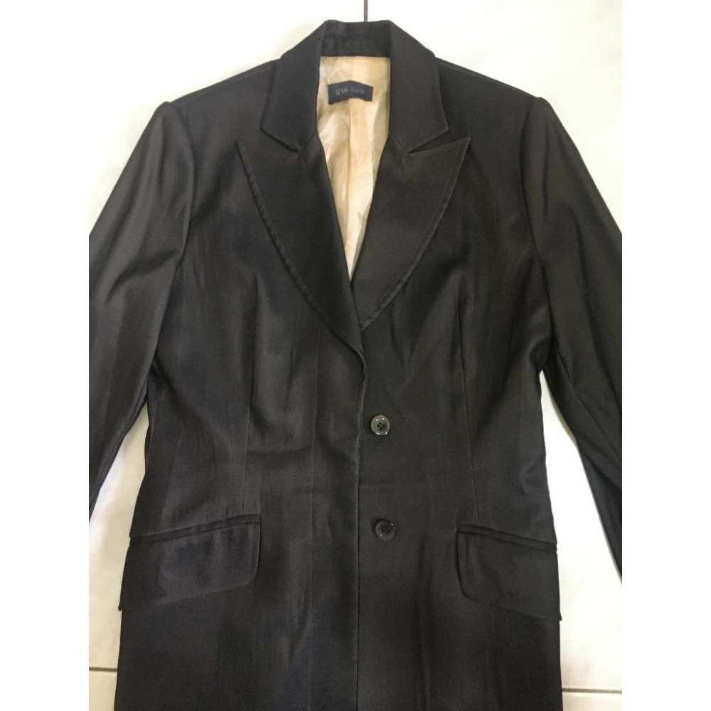 Mango 全新黑色西裝外套大衣(西班牙製造)-細節圖4
