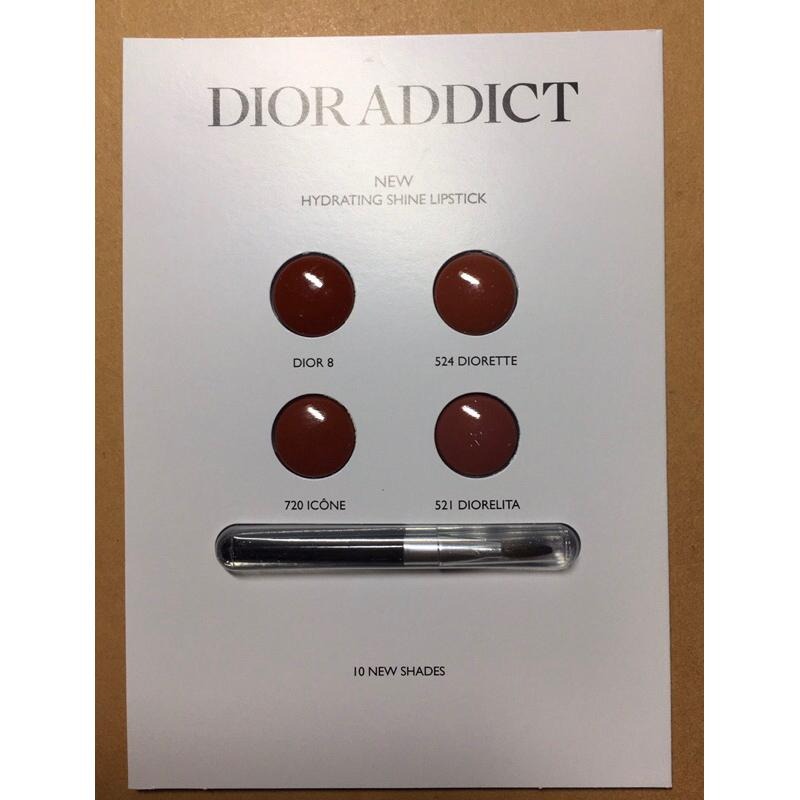 dior 迪奧 癮誘唇膏試色卡 唇膏 色號： Dior8 、521、524 、720附唇刷-細節圖3