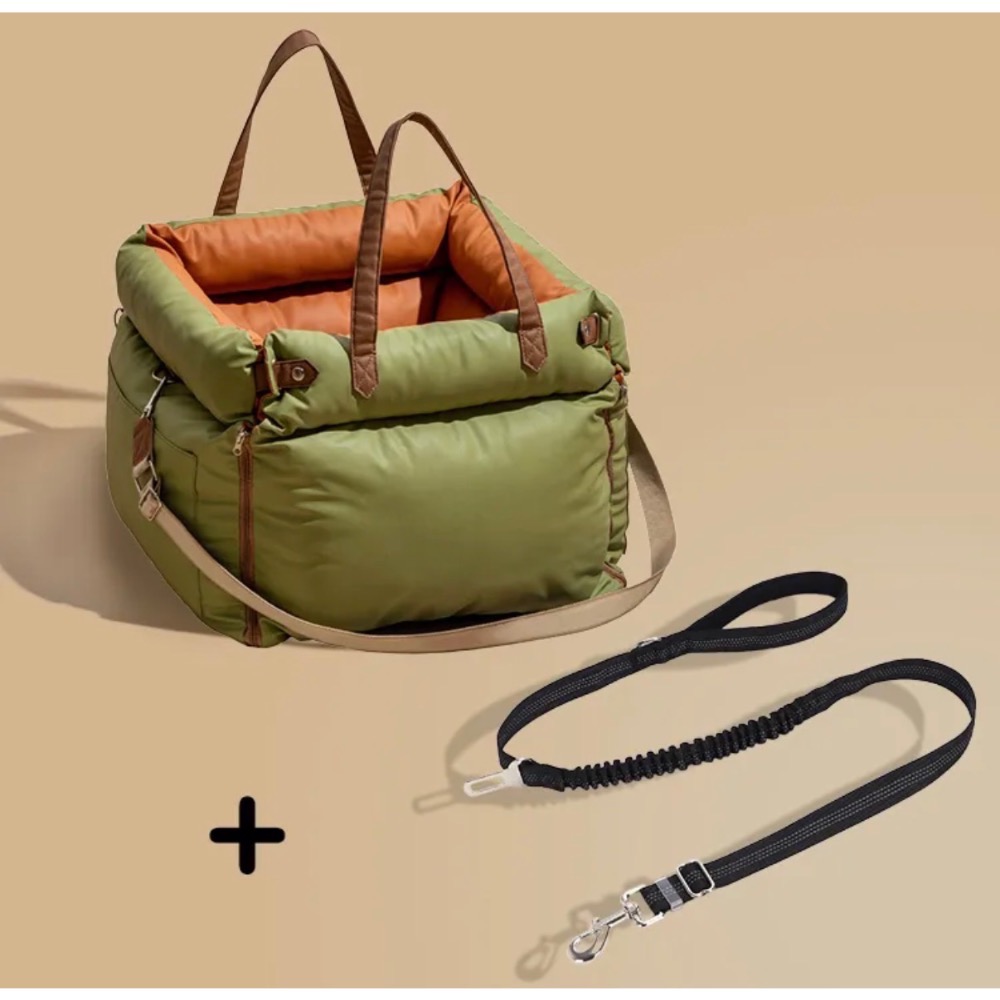 日本進口寵物汽車安全座椅｜加厚15cm防震寵物床｜附安全帶｜可拆洗防水防滑｜副駕後座通用-規格圖10