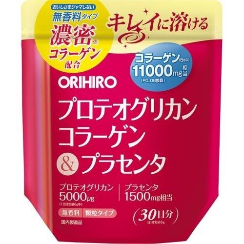 日本 ORIHIRO 蛋白多醣體膠原蛋白 & 胎盤素 180g 30天份