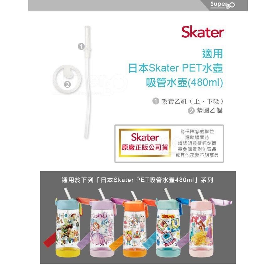 日本SKATER新上市~ 透明吸管式水壺/兒童水壺/防滑防撞附背帶480ml-細節圖6