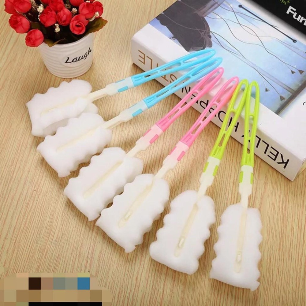 🌈現貨🌈外出攜帶型奶瓶刷/長柄可拆卸奶瓶刷 /海綿清洗杯刷/廚房清潔刷 /保溫杯玻璃杯杯刷-細節圖2