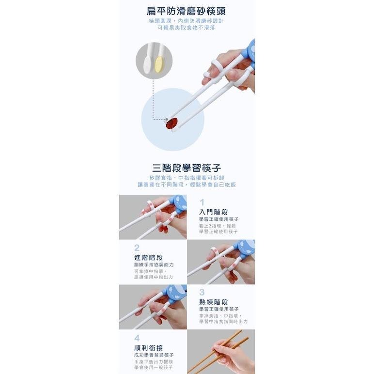 KuKu  酷咕鴨 一般款幼童學習筷/不銹鋼學習筷2色(藍,粉)-細節圖3