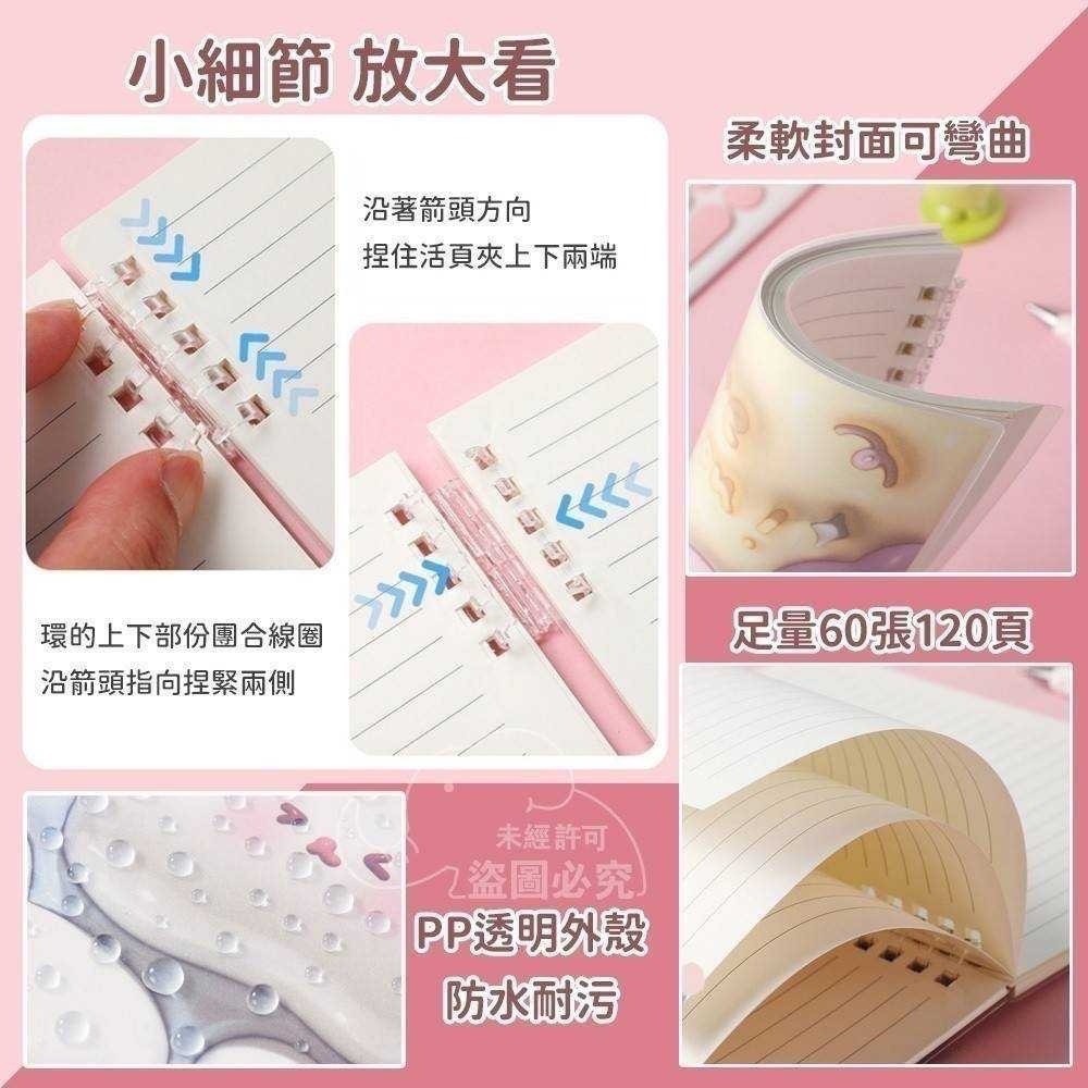 【現貨 可愛少女心活頁本】‼️仿真‼️可愛動物園3D效果B5活頁本 約60頁120頁 防水 兒童 學生 辦公必備 筆記本-細節圖2