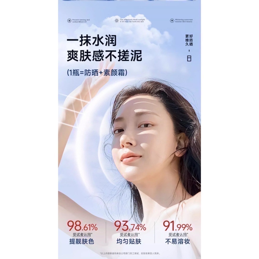 【現貨 SPF50+ PA+++ 防水防汗亮白防曬】YIMIAOSI亮白防曬乳 SPF50+ PA+++ 防水防汗 8h-細節圖7