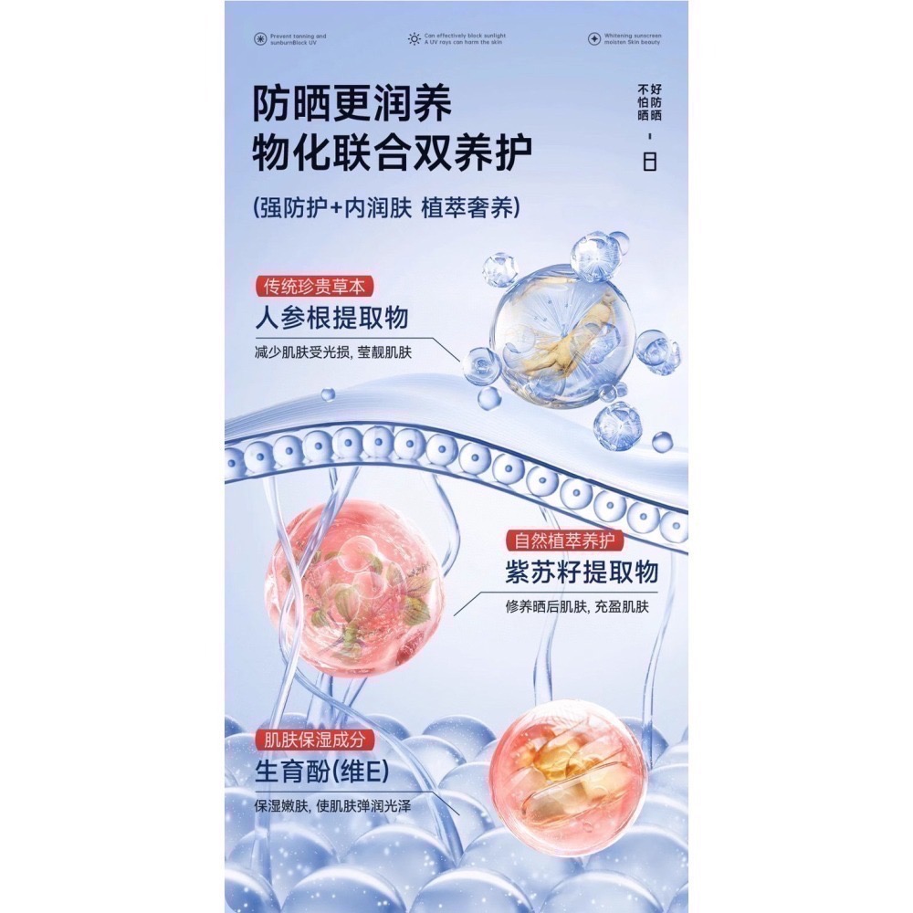 【現貨 SPF50+ PA+++ 防水防汗亮白防曬】YIMIAOSI亮白防曬乳 SPF50+ PA+++ 防水防汗 8h-細節圖9