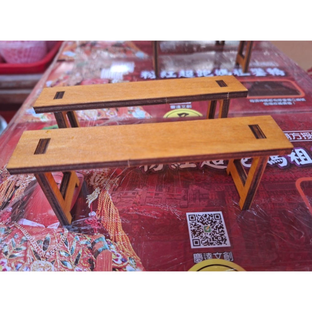 (慶達文創-只做精品)白沙屯神轎 白沙屯媽祖 粉紅超跑仿真精美刺繡模型神轎真竹轎棍升級版（贈加厚轎椅，銅鑼及四疊壓轎金）-細節圖5