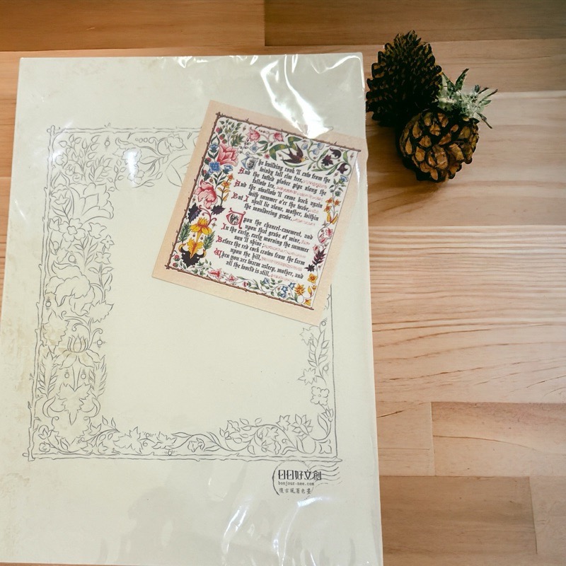 韓玉青（日日好文創）6款復古風著色畫-細節圖5