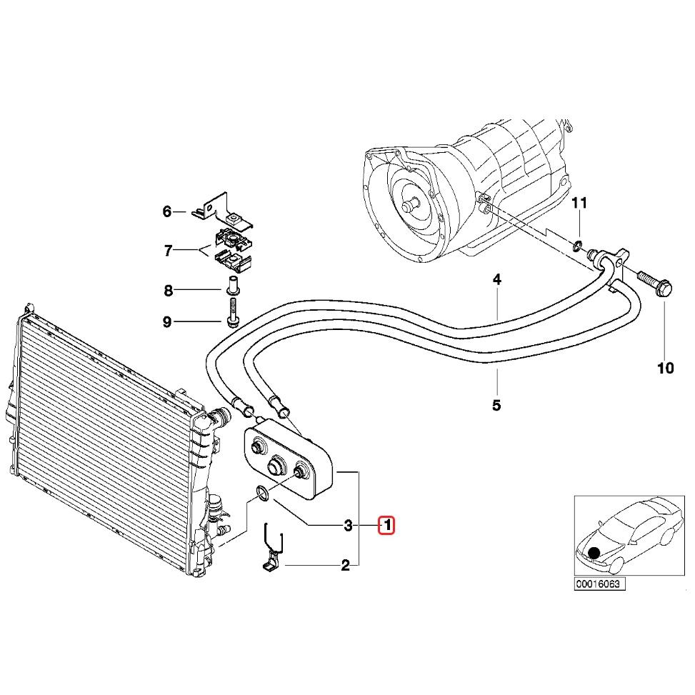 BMW E46 E83 E85 變速箱冷卻器 17227505826 正廠中古拆車件-細節圖3
