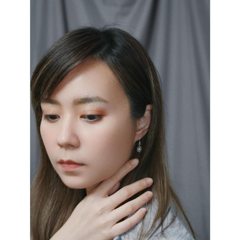 NoMoreTears💧現貨 925純銀耳環｜️驕陽｜925純銀｜垂墜耳環-細節圖5