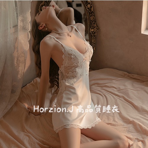 秋季大露背性感睡裙 性感睡衣居家服 連身睡裙 性感睡裙 蕾絲睡裙 薄紗睡裙 (A-024)-細節圖3