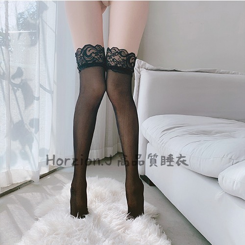 【台灣現貨24H出】蕾絲邊性感誘惑絲襪 膝上襪 性感絲襪 絲襪 蕾絲花邊膝上襪(A-006)-細節圖8