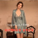 【在台現貨24h私密發】性感睡衣深v拼接蕾絲繫帶外袍 角色扮演情趣睡衣睡裙夜店情人節(A010)-規格圖9