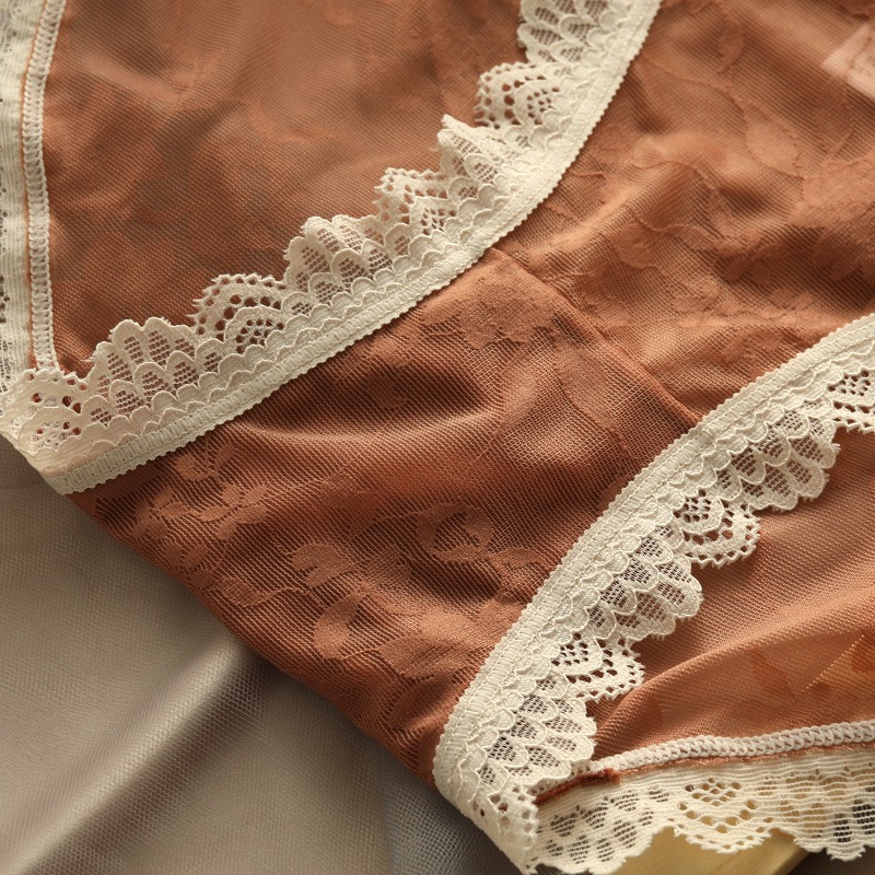 【在台現貨24H私密發】法式風格素色蕾絲透氣內褲 三角褲丁字褲女生內褲角色扮演情趣睡衣睡裙夜店情人節(D-026-細節圖8