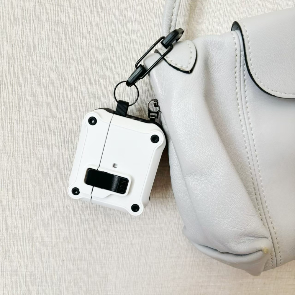 【JE買2送1】自動彈蓋AirPods保護套 機甲包覆 適用1/2代 Pro 3代-細節圖3