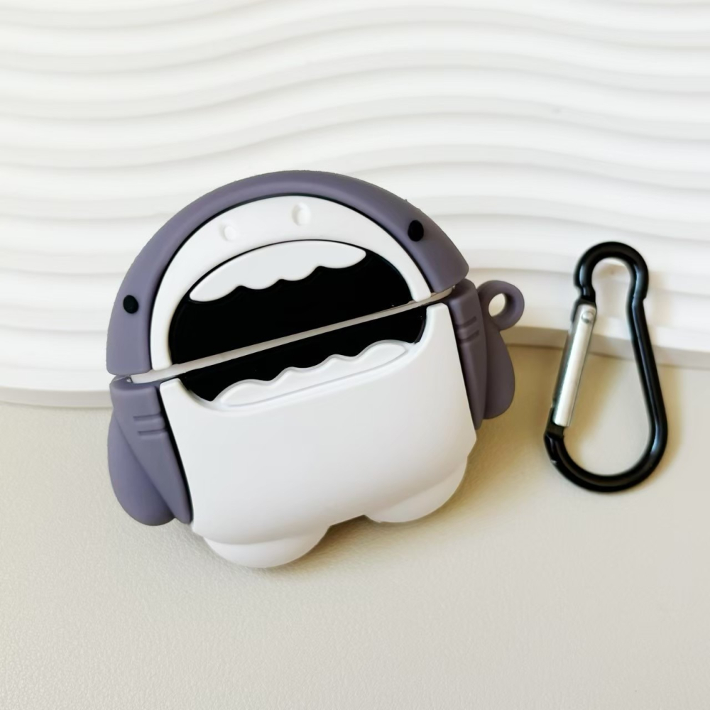 【JE買2送1】造型AirPods保護套 米奇 幽靈 鯊魚 適用1/2代 Pro 3代-細節圖9