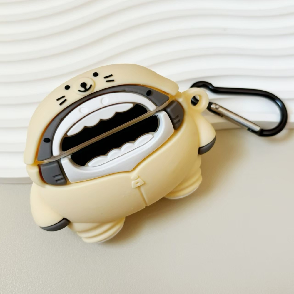 【JE買2送1】造型AirPods保護套 米奇 幽靈 鯊魚 適用1/2代 Pro 3代-細節圖10