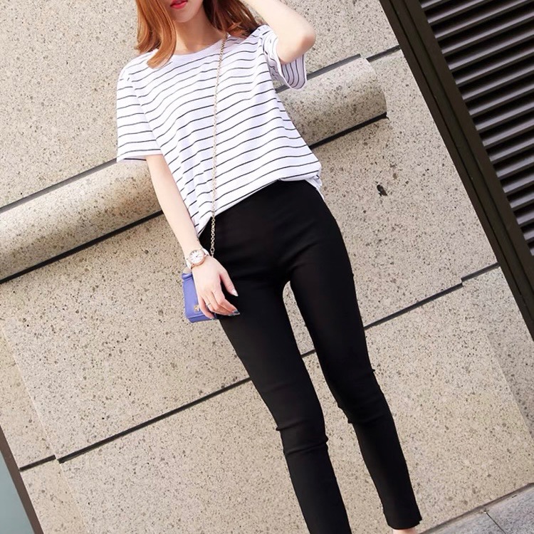 潼·日系學院風條紋T恤·大碼可·男女可-細節圖4