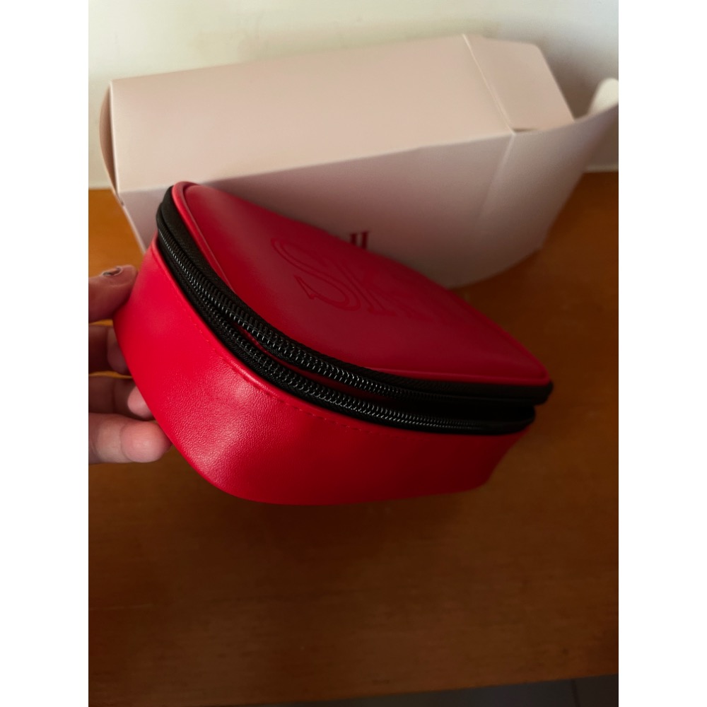 SK2化妝包 紅色化妝包 贈品 紅色化妝包  14.8 x 10.5 x 5 cm-細節圖3