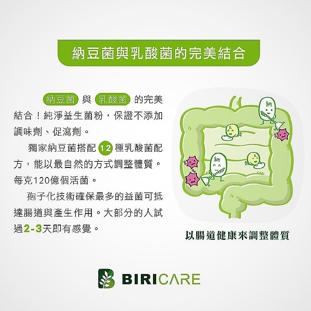BIRICARE 必瑞納豆益生菌【通常2-3天就有感】-細節圖3
