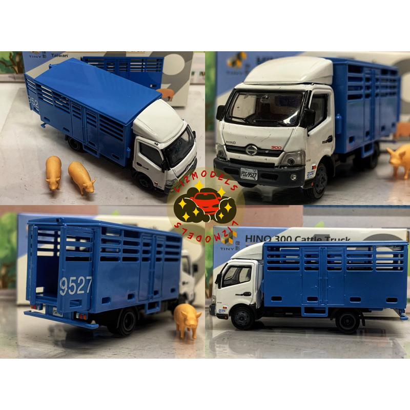 🔅里氏模型車 Tiny 微影 TW44 1/64 台灣 載豬車 豬車 貨車 家畜運送車 豬 合金模型車-細節圖2