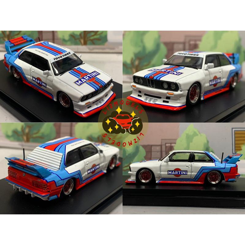 🔅里氏模型車 1/64 SW BMW M3 E30 LTO Martini 馬天尼 黑色 白色 Mini gt-細節圖3