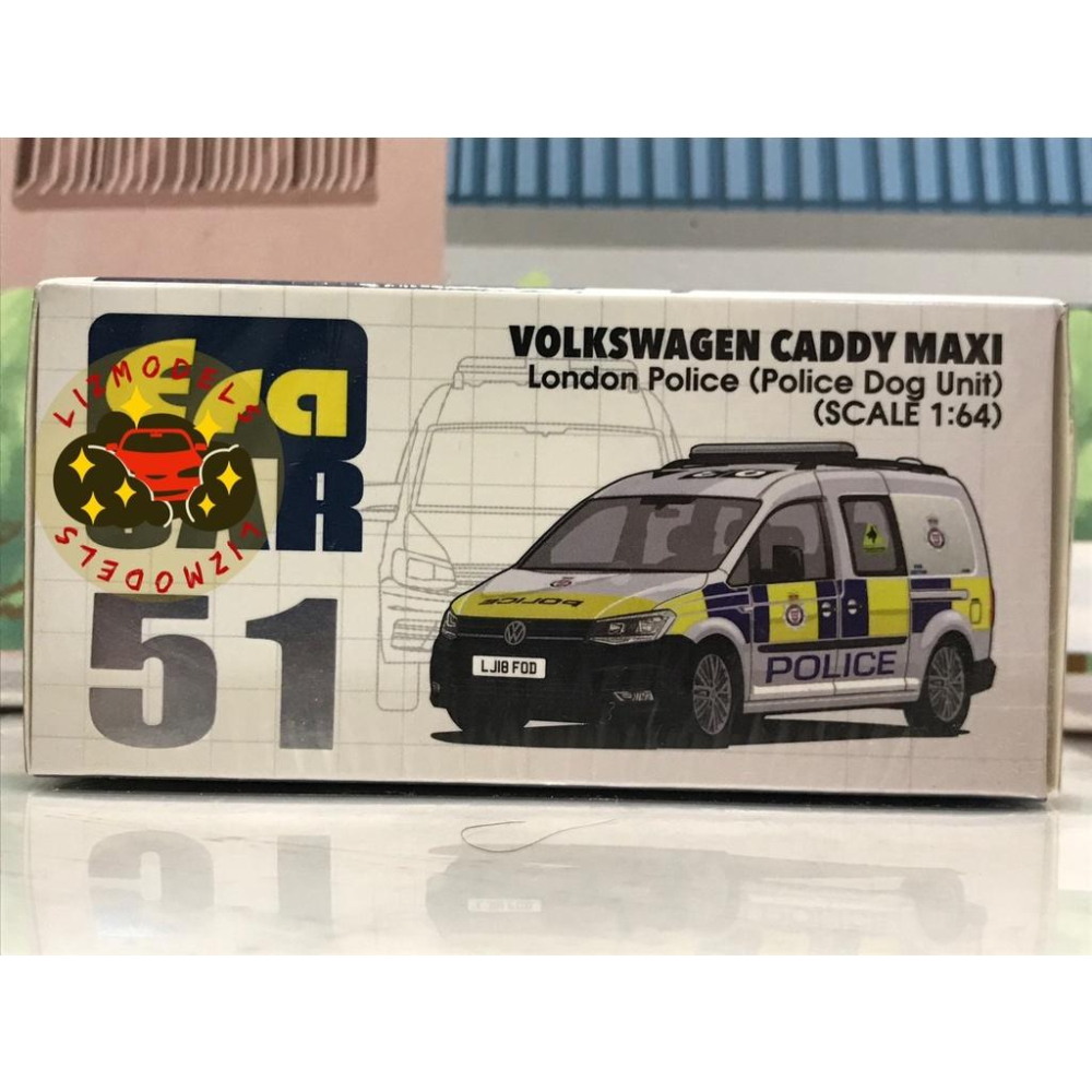 🔅里氏模型車 雙11特價 Era Car 1/64 VW Caddy 福斯 計程車 白色 合金模型車-細節圖2