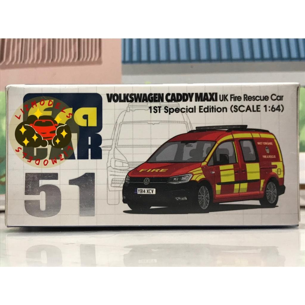 🔅里氏模型車 雙11特價 Era Car 1/64 VW Caddy 福斯 計程車 白色 合金模型車-細節圖8