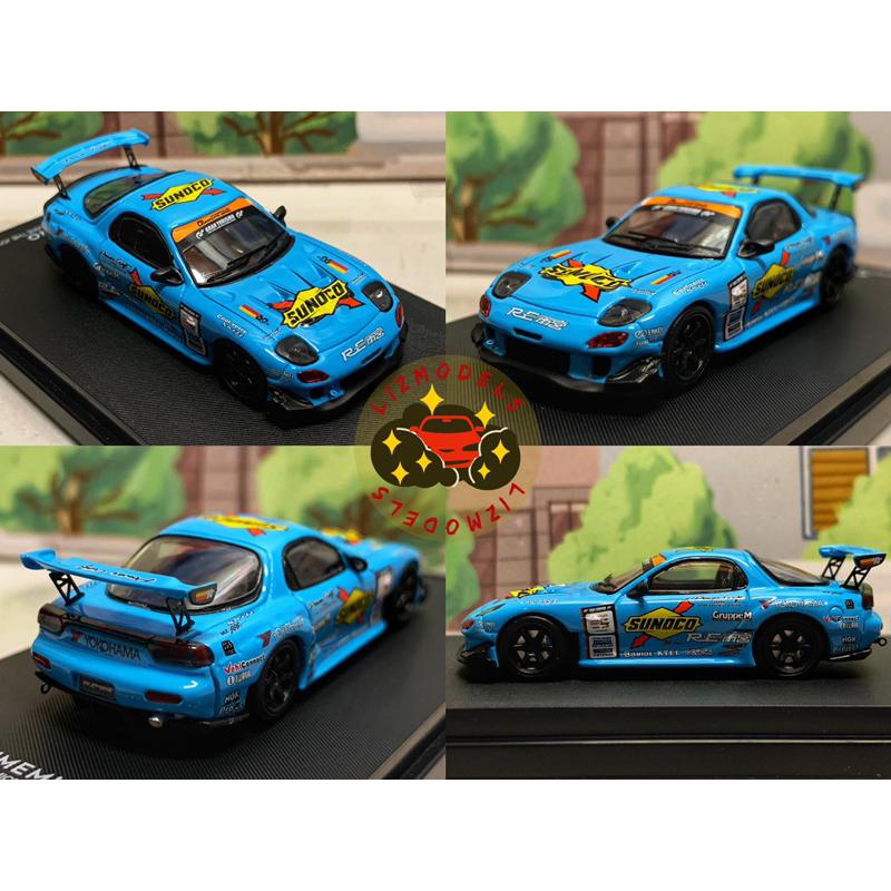 🔅里氏模型車 TM 1/64 Mazda 雨宮 Rx-7 RE 馬自達 頭文字D 玩命關頭 粉色 藍色 合金模型車-細節圖2