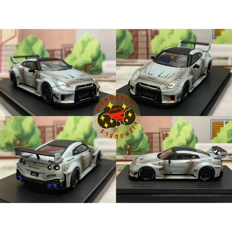 🔅里氏模型車 TM 1/64 Nissan GT-R GTR R35 戰鬥灰 灰色 Time Micro 合金模型車-細節圖2