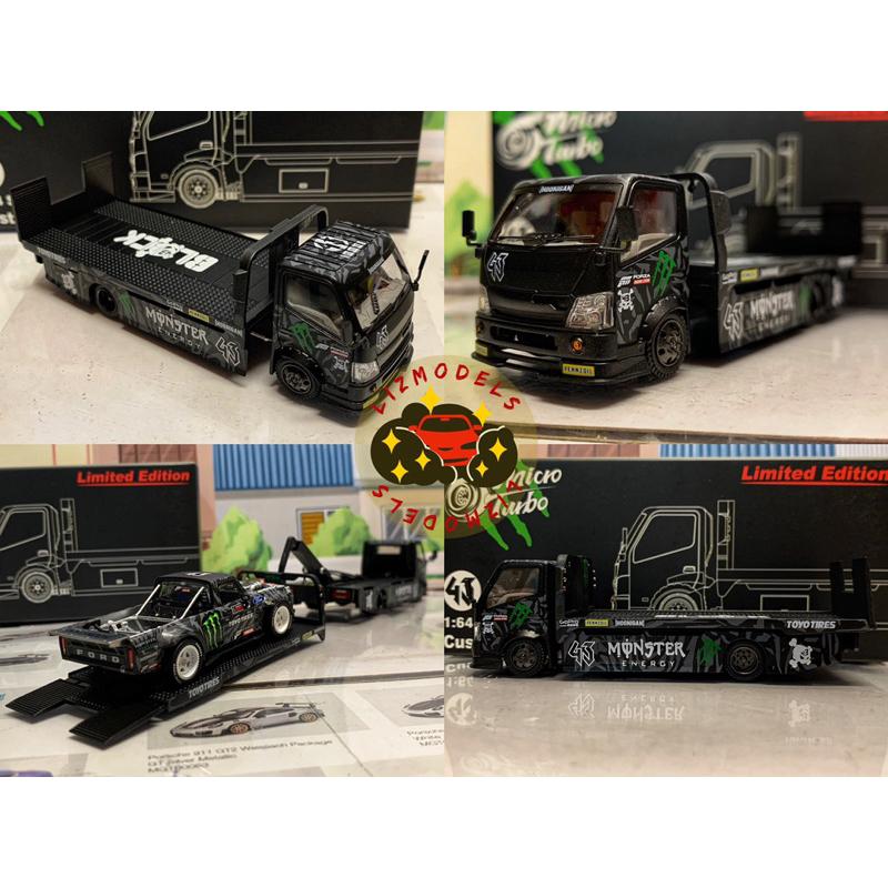 🔅里氏模型車 MT 1/64 平板拖車 拖板車 拖吊車 Monster Micro Turbo Mini Gt TLV-細節圖2