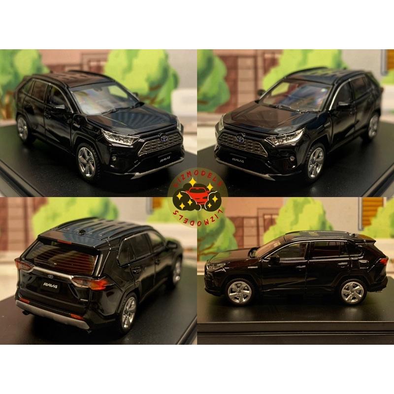 🔅里氏模型車 LCD 1/64 正版授權 TOYOTA RAV4 白色 黑色 休旅車 豐田 油電 合金模型車-細節圖2
