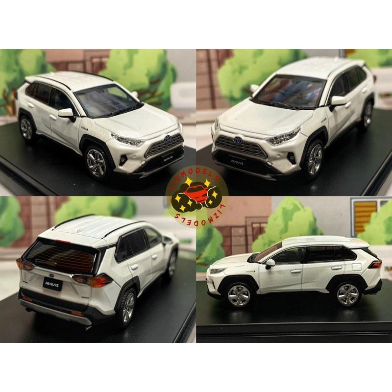 🔅里氏模型車 LCD 1/64 正版授權 TOYOTA RAV4 白色 黑色 休旅車 豐田 油電 合金模型車-細節圖3