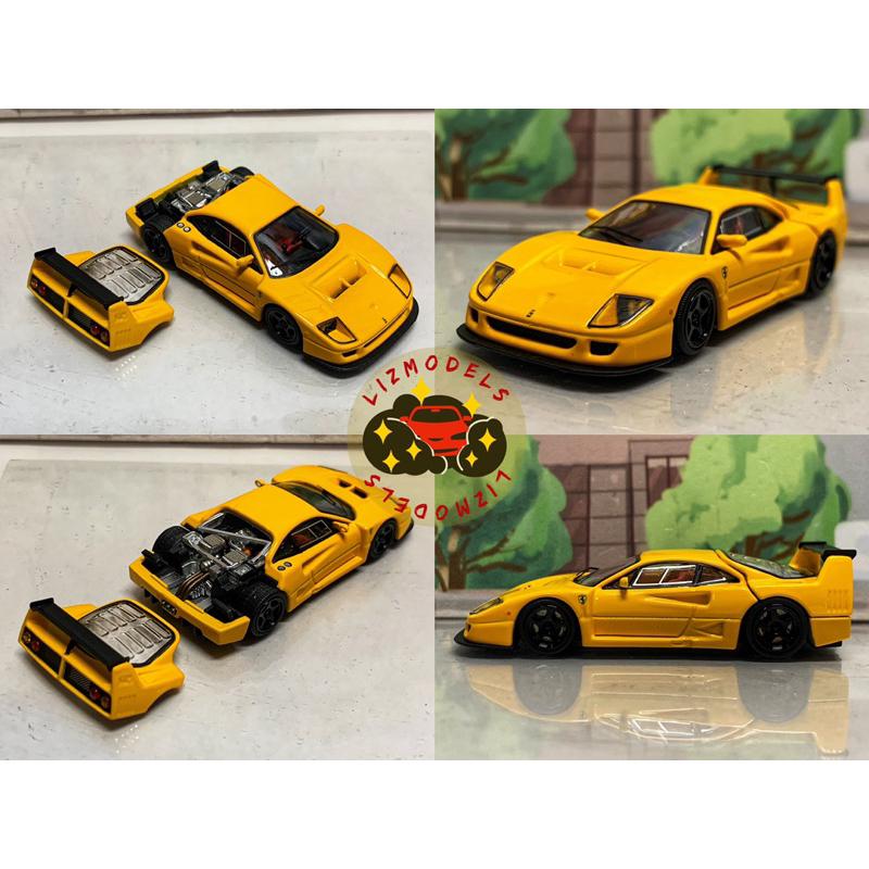 🔅里氏模型車 SH 1/64 法拉利 Ferrari F40 紅色 黑色 可開蓋 Tlv Tomytec 7-11-細節圖4