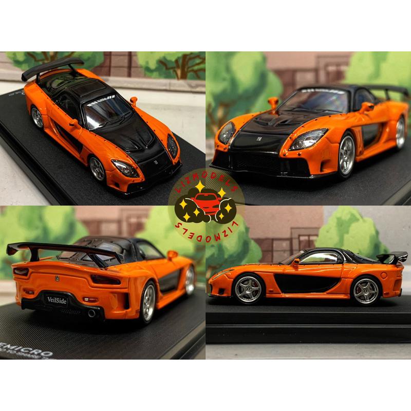 🔅里氏模型車 TM 1/64 玩命關頭 Mazda Rx-7 Veilside 韓哥 馬自達 RX7 合金模型車-細節圖2