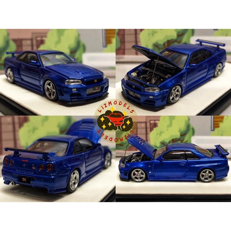🔅里氏模型車 TM 1/64 Nissan GT-R R34 GTR 玩命關頭 銀色 黑色 藍色 Mini GT 日產-細節圖3