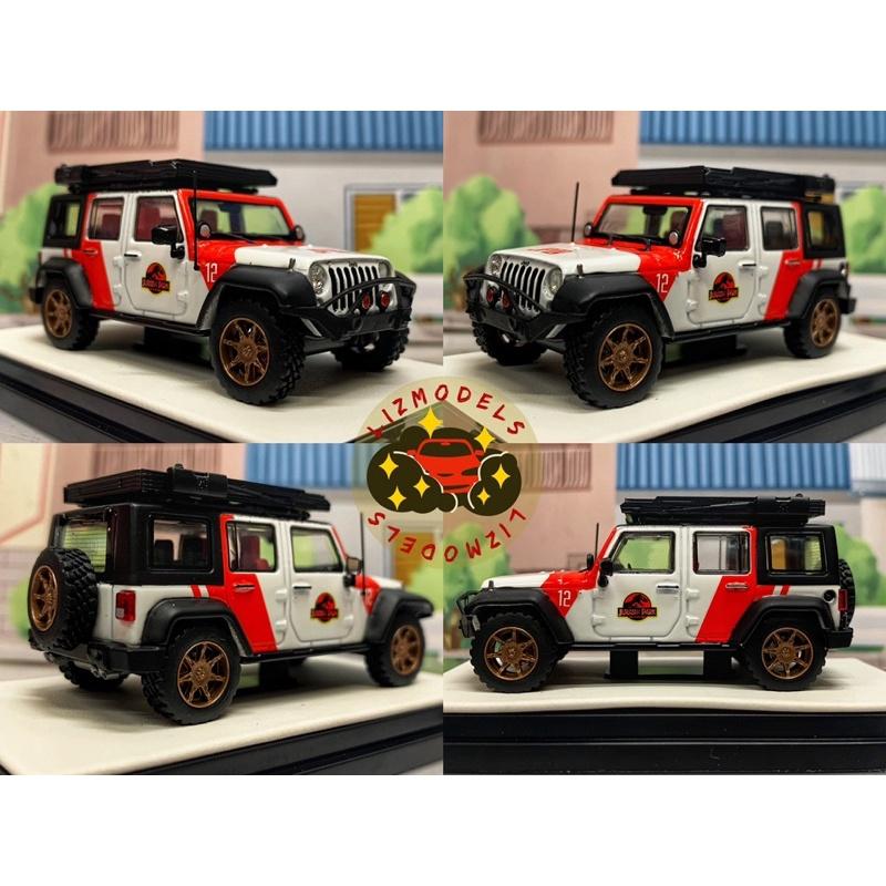 🔅里氏模型車 絕版 TM 1/64 吉普 牧馬人 Jeep Wrangler 侏羅紀公園 侏羅紀世界 恐龍 暴龍 迅猛龍-細節圖2