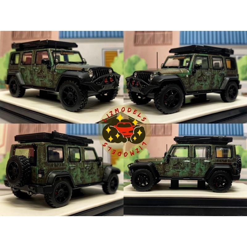 🔅里氏模型車 絕版 TM 1/64 吉普 牧馬人 Jeep Wrangler 侏羅紀公園 侏羅紀世界 恐龍 暴龍 迅猛龍-細節圖3