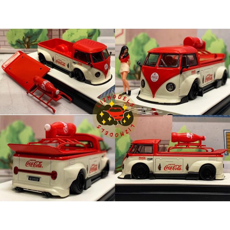 🔅里氏模型車 TM 1/64 福斯 VW T1 Pick up 皮卡 可口可樂 露營車 可樂 Coca-cola 人偶-細節圖3