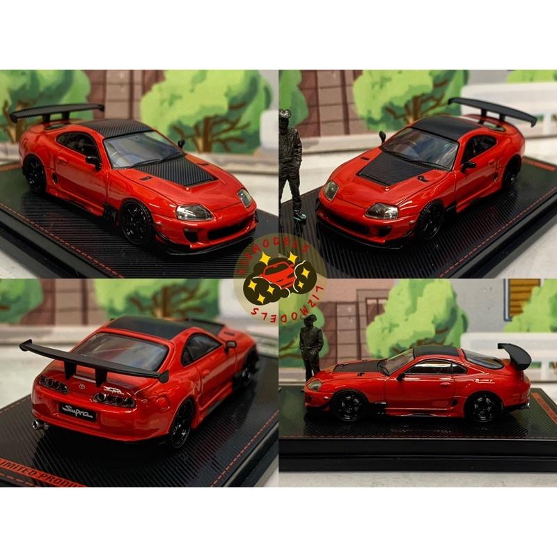 🔅里氏模型車 絕版 IG 1/64 Toyota Supra RZ JZA80 牛魔王 碳纖維 紅色 橘 Mini Gt-細節圖5