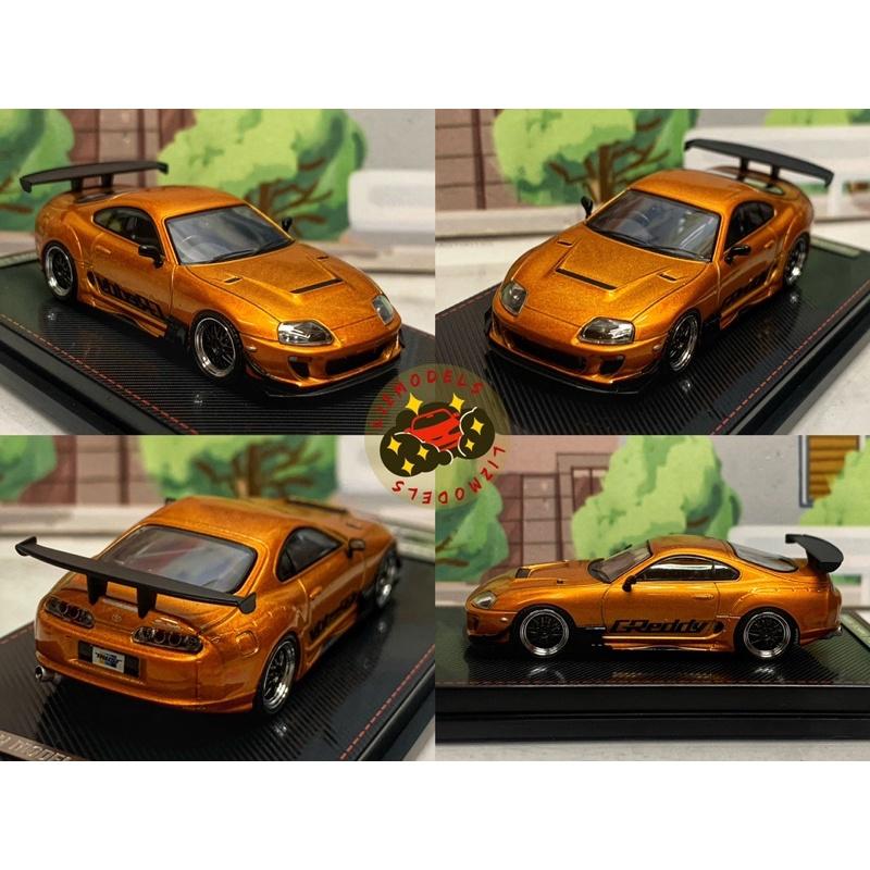 🔅里氏模型車 絕版 IG 1/64 Toyota Supra RZ JZA80 牛魔王 碳纖維 紅色 橘 Mini Gt-細節圖6