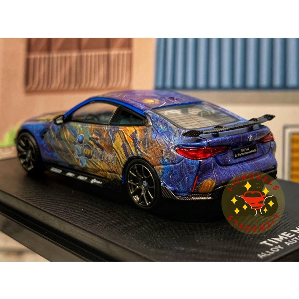 🔅里氏模型車 TM 1/64 BMW M4 G82 梵谷 星空 油墨 風格 寶馬 GPI Biotech-細節圖2