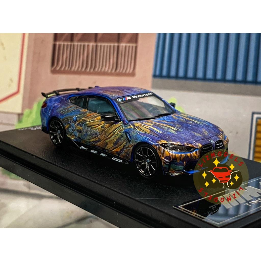 🔅里氏模型車 TM 1/64 BMW M4 G82 梵谷 星空 油墨 風格 寶馬 GPI Biotech-細節圖4