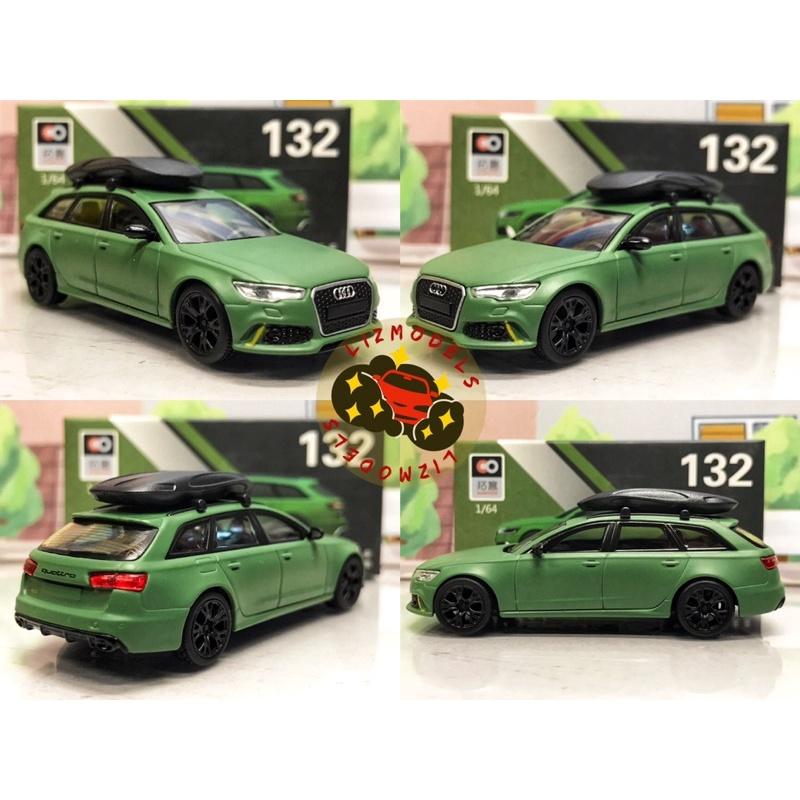🔅里氏模型車 拓意1/64 奧迪 Audi RS6 RS 6 背書包 旅行車 五門 迷彩灰 藍色 消光綠色MINI GT-細節圖4