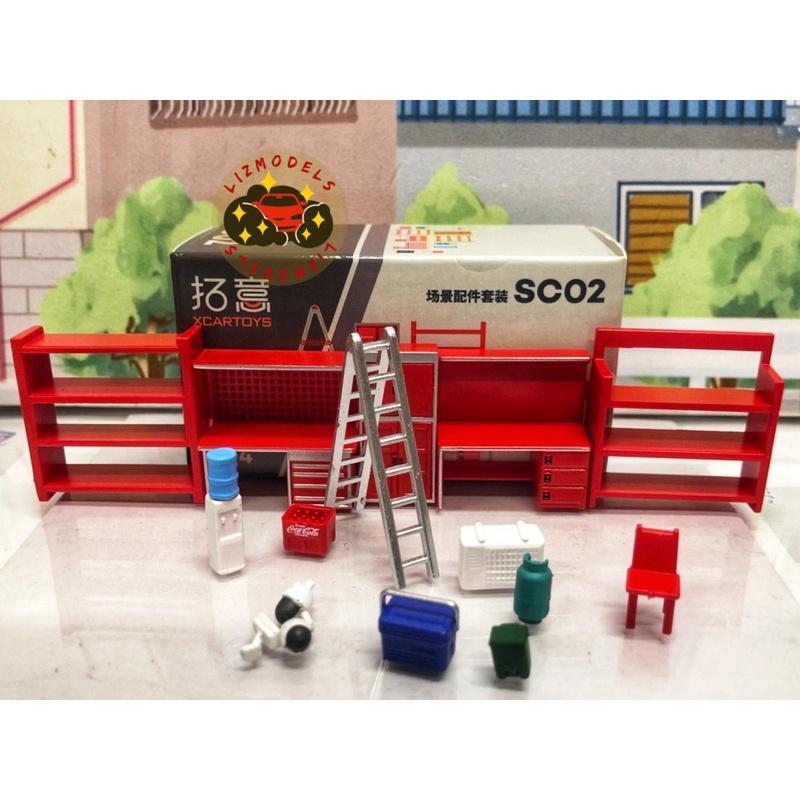 🔅里氏模型車 拓意 1/64 修車廠 場景 配件 車廠 維修 清潔隊 工具 Tomica Tlv Mini gt 多美-細節圖3