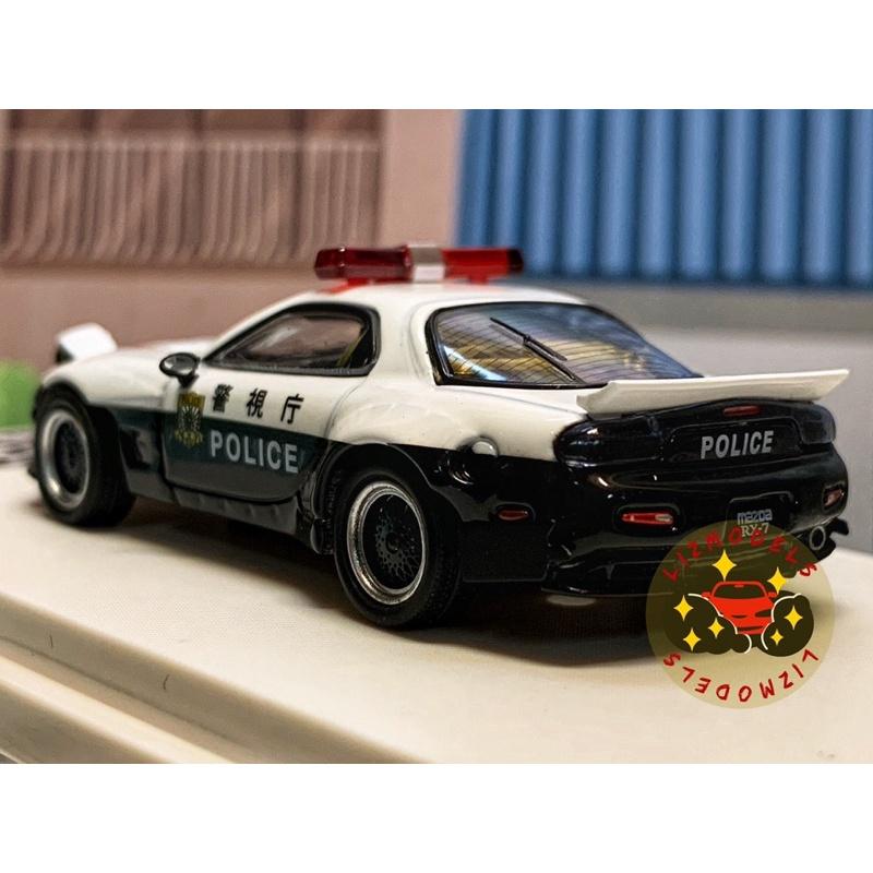 🔅里氏模型車 TM 1/64 日本警車 Mazda Rx-7 Honda NSX 警車 合金模型車-細節圖3
