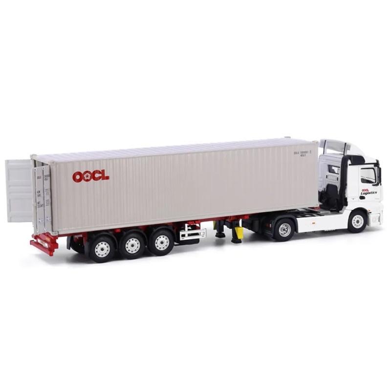 🔅里氏模型車 Tiny 微影 1/64 121 OOCL 貨櫃車 Benz Antons 賓士 貨車 Mini Gt-細節圖3